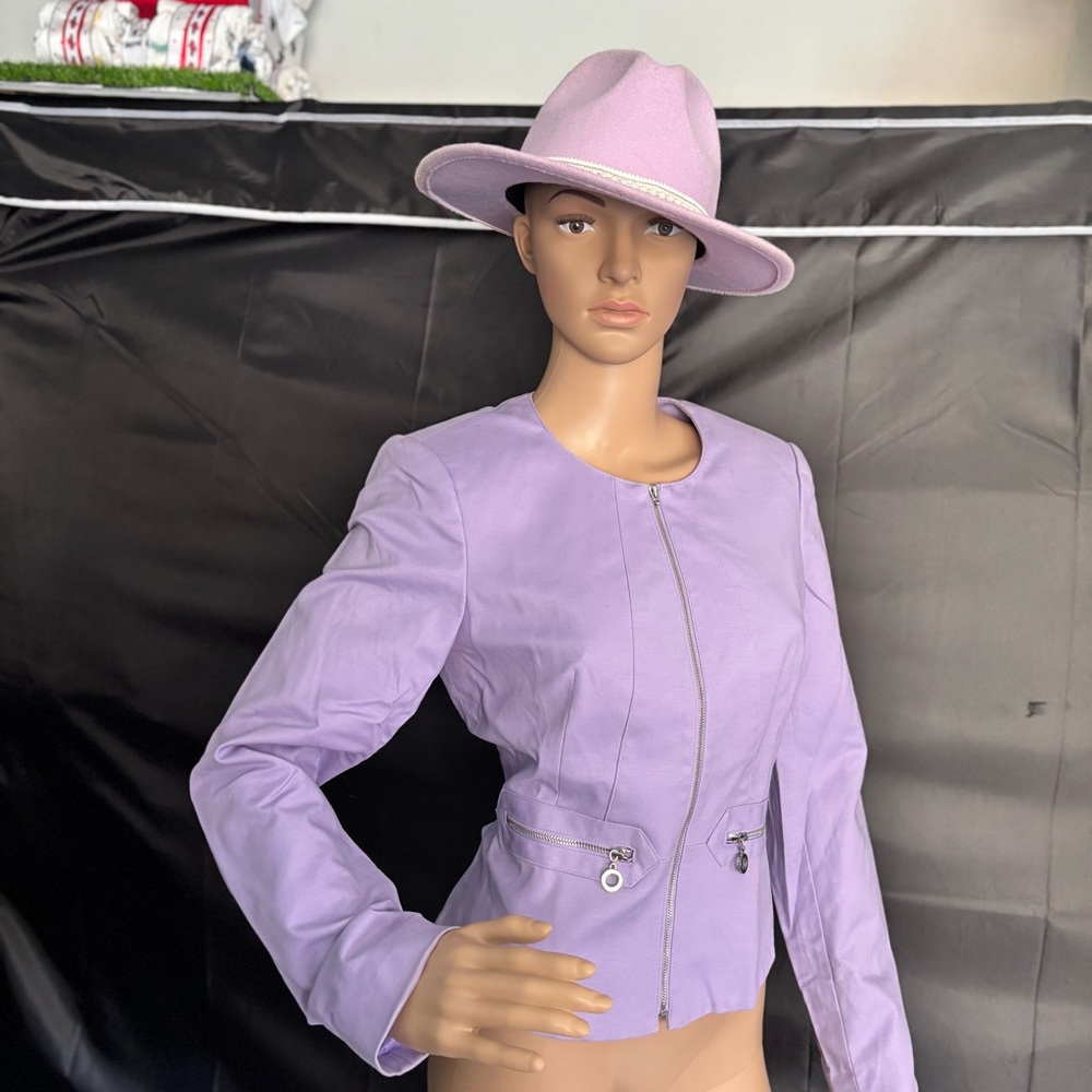 Calvin Klein Purple Blazer Tailored Textured